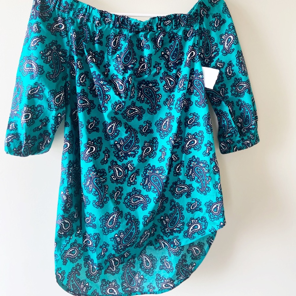 Cold Shoulder, Paisley, Teal Green Michael Kors